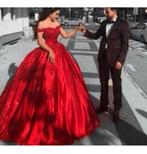 Trouwjurk Sweetheart Off Shoulder - Satijn baljurk gala jurk, Trouwjurk, Nieuw, Ophalen of Verzenden, H