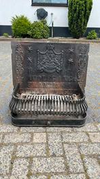 Te  koop open haard met antieke haardplaat met toebehoren, Huis en Inrichting, Haarden, Ophalen of Verzenden, Gebruikt, Inbouwhaard