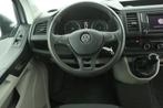 Volkswagen Transporter 2.0 TDI L2H1 140PK Dubbele Cabine Air, Origineel Nederlands, Te koop, Zilver of Grijs, 6 stoelen