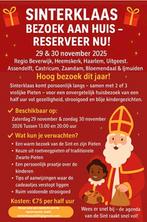 Sinterklaas bezoek regio kennemerland en zaanstad., Ophalen, Nieuw