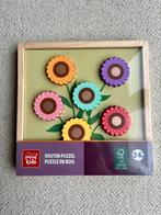 Houten Leg Puzzel - Bloemen - Playing Kids • Nieuw, Ophalen of Verzenden, Nieuw, Puzzelen