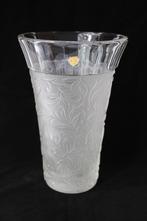 Antiek Boheems glas Lalique stijl grote vaas c 1930, Antiek en Kunst, Antiek | Glas en Kristal, Ophalen of Verzenden