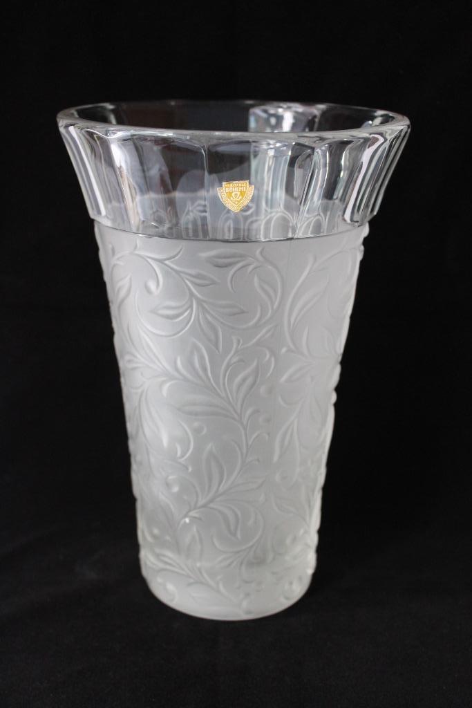 Antiek Boheems glas Lalique stijl grote vaas c 1930, Antiek en Kunst, Antiek | Glas en Kristal, Ophalen of Verzenden