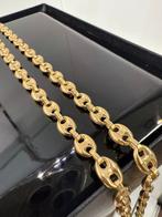 Prachtige 14 karaats gouden koffie bonen schakel ketting, Ophalen of Verzenden, Nieuw, Goud
