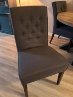 6 Gecapitonneerde eetkamerstoelen, Huis en Inrichting, Ophalen, Gebruikt, Vijf, Zes of meer stoelen, Stof