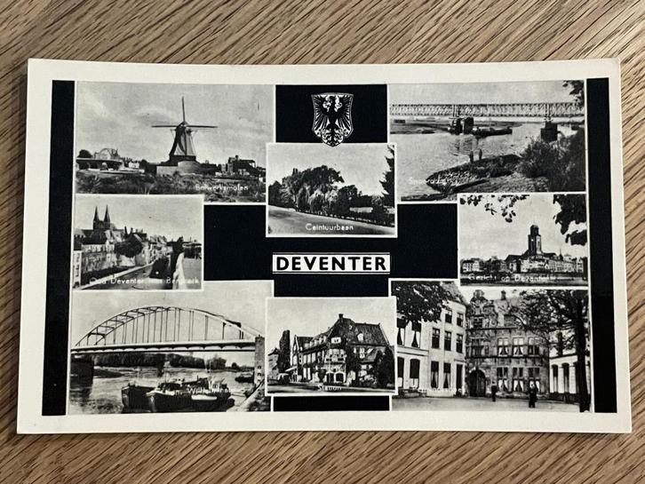 D573 Oude ansichtkaart Deventer : Spoorbrug Bolwerksmolen .., Verzamelen, Ansichtkaarten | Nederland, Ongelopen, Overijssel, Ophalen of Verzenden