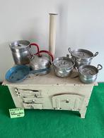 Antiek fornuisje met antieke pannetjes, Antiek en Kunst, Ophalen of Verzenden