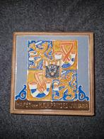 Westraven wandtegeltje- Wapen Prinses Juliana, Antiek en Kunst, Ophalen