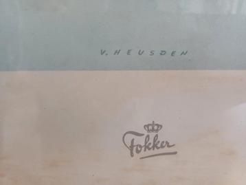 Vintage Fokker Friendship Afbeelding - V. Heusden beschikbaar voor biedingen