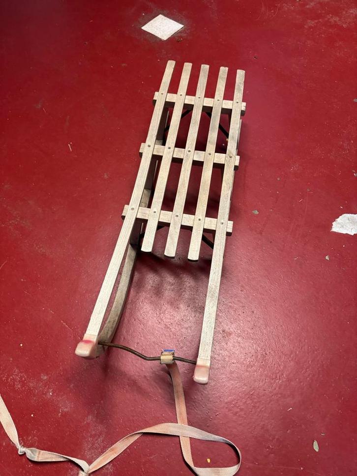 Houten slee - Klassieker voor de winter!, Kinderen en Baby's, Speelgoed | Buiten | Skelters, Gebruikt, Overige merken, Ophalen of Verzenden