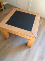 Salontafel - bijzettafel, Huis en Inrichting, Tafels | Bijzettafels, Vierkant, 55 tot 75 cm, Zo goed als nieuw, Licht eiken
