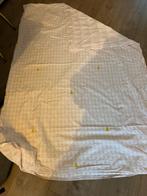 1 persoons dekbedovertek dubbelzijdig, Ophalen of Verzenden, Zo goed als nieuw, Eenpersoons, Wit