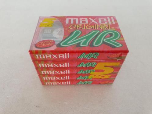 5-pack Maxell UR 90 cassettes (nieuw), Cd's en Dvd's, Cassettebandjes, Nieuw in verpakking, Onbespeeld, Overige genres, 2 t/m 25 bandjes