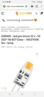 7 keer OSRAM Led Pin Micro 12V - 1W 2700K G4, Ophalen of Verzenden, Nieuw
