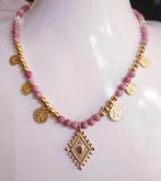 Edelsteenketting van rhodoniet, Sieraden, Tassen en Uiterlijk, Kettingen, Verzenden, Nieuw, Met edelsteen, Steen of Mineraal