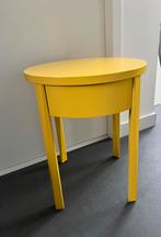 Bijzettafel/ nachtkastje Ikea geel, Minder dan 55 cm, Rond, Zo goed als nieuw, Hip