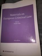 Materials on European Criminal Law, Gelezen, Ophalen of Verzenden