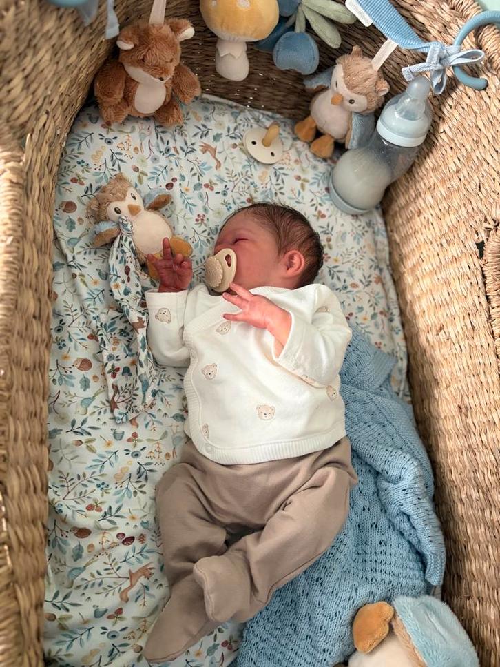 Reborn Baby Bam Bam - Van Severine Piret met certificaat, Verzamelen, Poppen, Nieuw, Babypop, Levensecht of Reborn, Ophalen