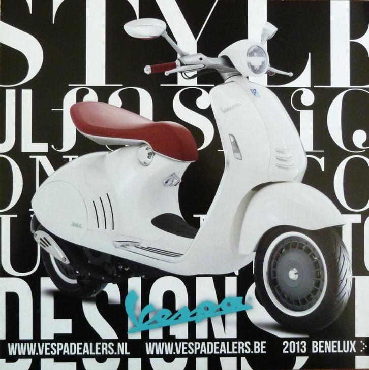 Folder VESPA 2013 Benelux, Fietsen en Brommers, Handleidingen en Instructieboekjes, Nieuw, Ophalen of Verzenden