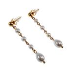 Oorbellen Dames Goudkleurig RVS Bolvormige Oorbellen + Zoetw, Overige materialen, Hangers, Birgitta-Gracht 33, 6465 EL Kerkrade, Nederland