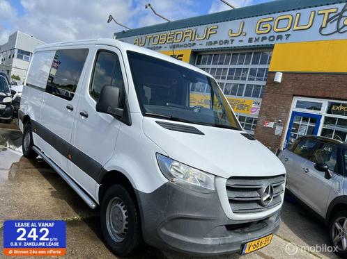 Mercedes Sprinter 316 CDI Dubbel Cabine Automaat Leer Navi, Auto's, Bestelauto's, Te koop, ABS, Airconditioning, Alarm, Boordcomputer
