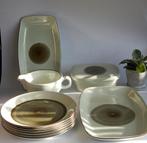 Figgjo Stavangerflint Idfast ... green cirkels 70's vintage, Gebruikt, Ophalen of Verzenden, Bord(en), Overige stijlen