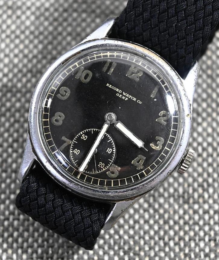 Wehrmacht 'Record Watch Co' Dienstuhr, Verzamelen, Militaria | Tweede Wereldoorlog, Landmacht, Overige typen, Duitsland, Verzenden