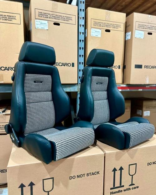 Recaro Classic LS Leder pepita zwart kuipstoel sportstoel, Auto diversen, Tuning en Styling, Ophalen of Verzenden