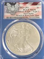 Slab ms70 heel hoog mooi zilver gecertificeerd PCGS 2021, Postzegels en Munten, Munten | Europa | Euromunten, Zilver, Overige waardes