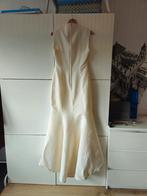 Elegante Crème Trouwjurk, Trouwjurk, Beige, Ophalen of Verzenden, Zo goed als nieuw