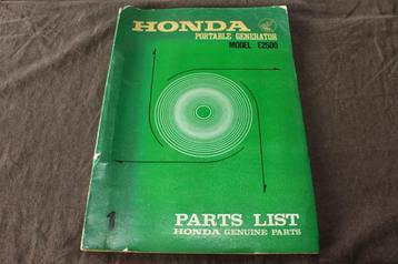 Honda R2500 1968 portable generator parts list beschikbaar voor biedingen