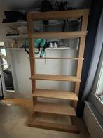 Massief Eiken Design Boekenkast - 100x210x35 cm, Huis en Inrichting, Kasten | Boekenkasten, Ophalen of Verzenden, Gebruikt