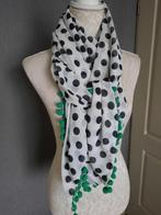 sjaals Mocador NIEUW Wit met zwarte noppen / Stippen, Kleding | Dames, Maat 46/48 (XL) of groter, Nieuw, Ophalen of Verzenden