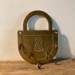 Messing Sleutelrek Hangslot Vorm, Ophalen of Verzenden