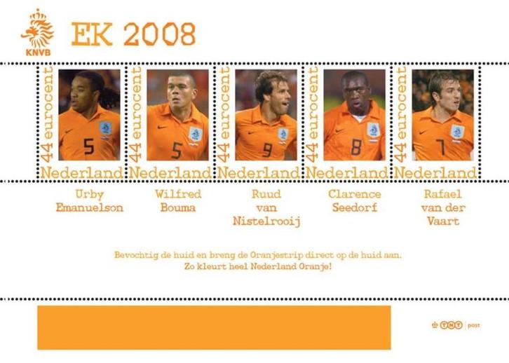 Postzegels EK Voetbal 2008 Nederlands Elftal (4), Postzegels en Munten, Postzegels | Nederland, Postfris, Na 1940, Ophalen of Verzenden