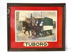 Tuborg bier glacoïde / reclamebord, Verzamelen, Merken en Reclamevoorwerpen, Reclamebord, Gebruikt, Tuborg, Verzenden