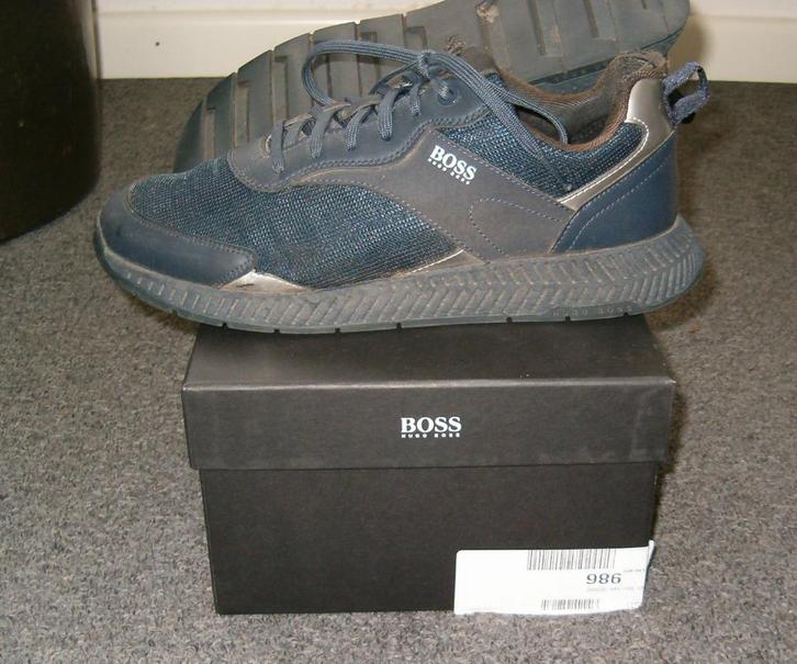 HUGO BOSS Schoenen Sneakers Titanium Runn Maat EU 42 US 8,5, Kleding | Heren, Schoenen, Gedragen, Sneakers of Gympen, Zwart, Ophalen of Verzenden