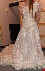 Vintage trouwjurk licht roze, Trouwjurk, Ophalen of Verzenden, Zo goed als nieuw, Roze