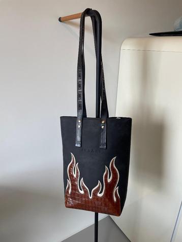 Flames the Brand Shopper The Croco classic Bruin Zwart Nieuw beschikbaar voor biedingen