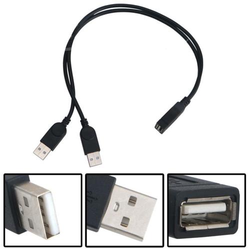 USB-Splitter Kabel (vrouw naar 2x man) - 30 cm, Computers en Software, Pc- en Netwerkkabels, Nieuw, Verzenden