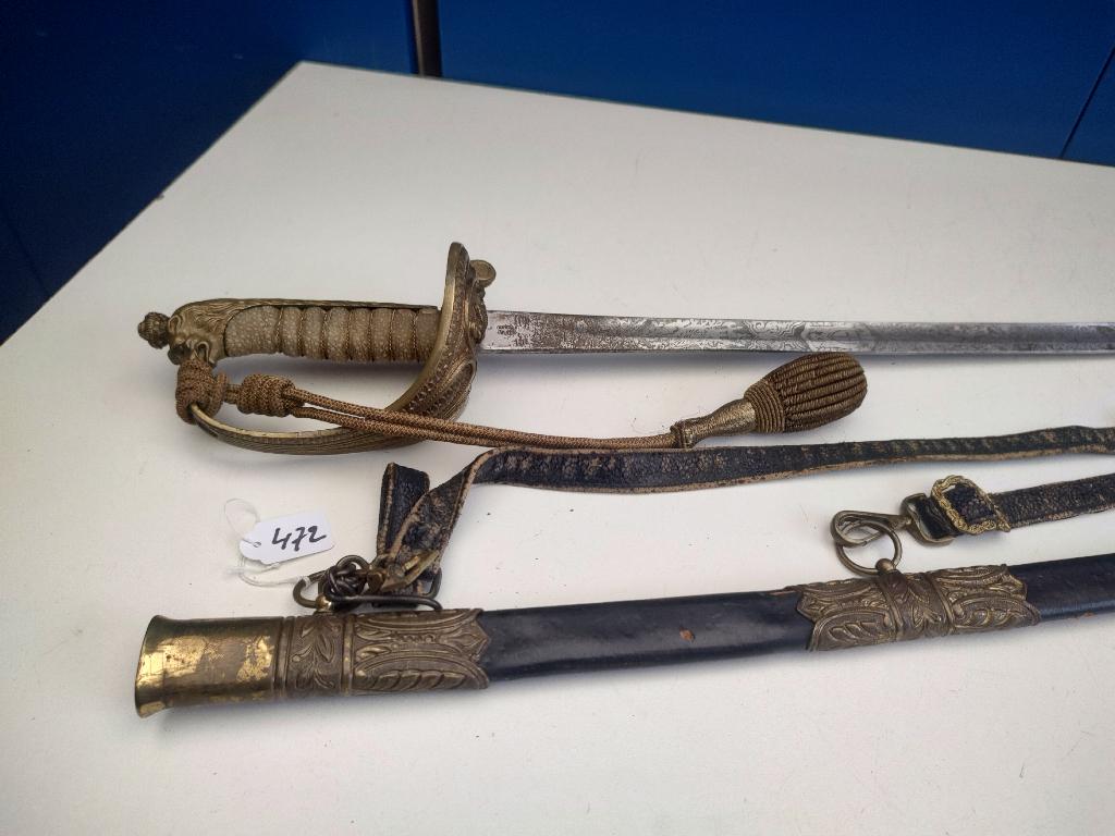 Sabel # 472 - Italie - Marine, Verzamelen, Militaria | Algemeen, Verzenden, Landmacht, Zwaard of Sabel