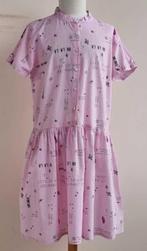 Name It geweldig roze gestreept jurkje met printjes mt. 164, Kinderen en Baby's, Kinderkleding | Maat 164, Meisje, Ophalen of Verzenden