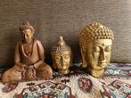 Buddha  3 stuks aardewerk en hout, Antiek en Kunst, Ophalen of Verzenden