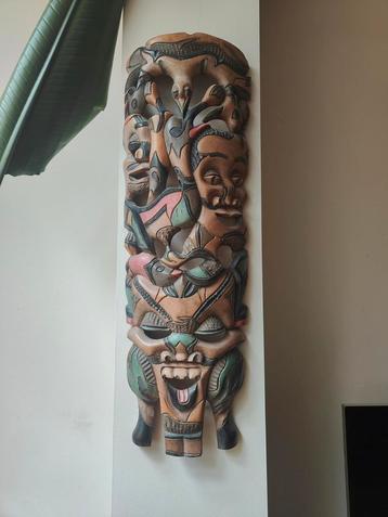 Houten Tiki Masker Wanddecoratie beschikbaar voor biedingen