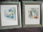 2 Stuks aquarel, origineel van Willem Haenraets, Gesigneerd., Minder dan 50 cm, Oorspronkelijke maker, Ophalen of Verzenden, Schilderij