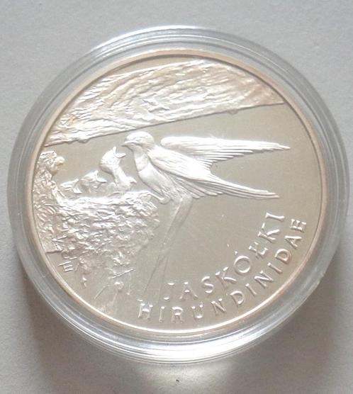 Polen 1993 300.000 Zlotych Barn Swallows Zilver Proof, Postzegels en Munten, Munten | Europa | Niet-Euromunten, Losse munt, Polen