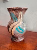 Vintage Strehla Germany Vaasje Vaas Bruin Blauw Geel, Antiek en Kunst, Antiek | Vazen, Ophalen of Verzenden