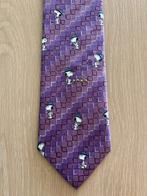 Vintage heren stropdas van cartoon Snoopy van Peanuts, Paars, Peanuts, Ophalen of Verzenden, Zo goed als nieuw