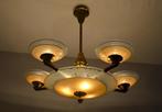 Grote 5-armige Amsterdamse school / Art-Deco lamp - 1930, Huis en Inrichting, Lampen | Hanglampen, Ophalen, Gebruikt, 50 tot 75 cm