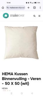 6 Veren binnen kussens 50/50 cm Hema goede staat., Huis en Inrichting, Woonaccessoires | Kussens, Ophalen, Vierkant
